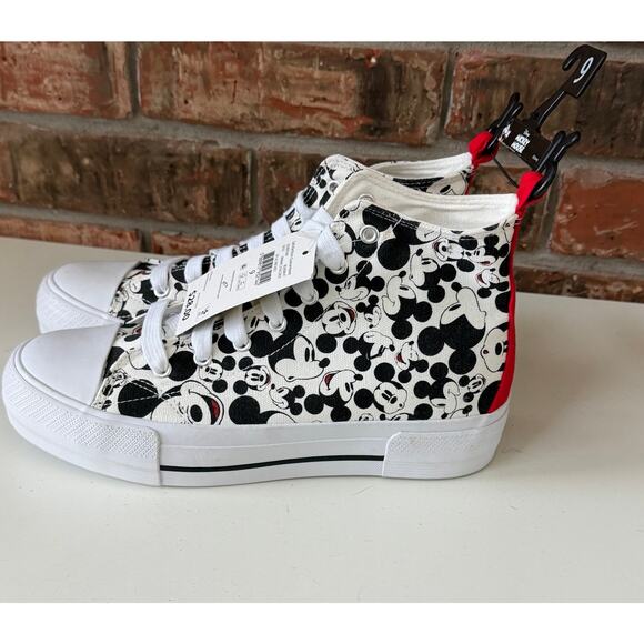 Mickey Mouse Shoes - Mickey Mouse High Top Sneakers Womens Size 9 NEW Disney World